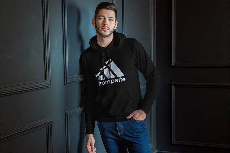 Sweat à Capuche Trompette Battement De Cœur - Cadeau Idéal Pour Musiciens Et Trompettistes